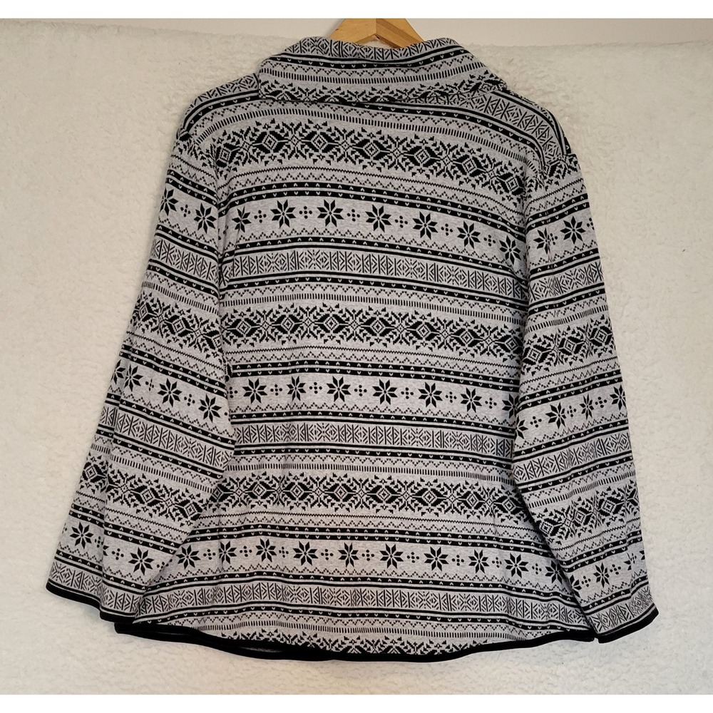 T by Talbots Womens Top Shirt Plus Size 3X Aztec 3/4 Sleeve Sweatshirt 1261 - Picture 2 of 4